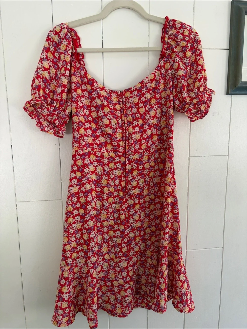 City Studio Red Floral Sleeveless Dress
